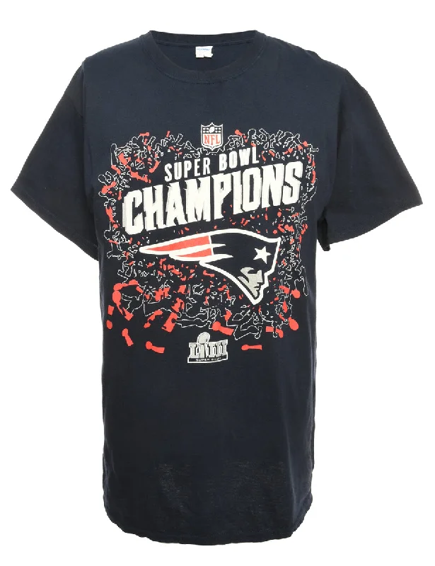 Navy Gildan Super Bowl Sports T-shirt - L