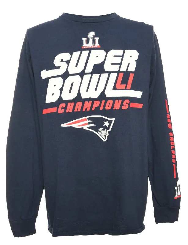 Navy Majestic Super Bowl Sports T-shirt - L