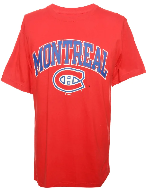 NHL Red Sports T-shirt - M