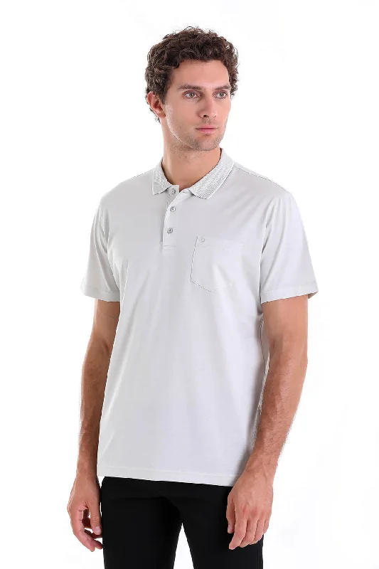 Regular Fit Bone Basic Cotton Polo T-Shirt