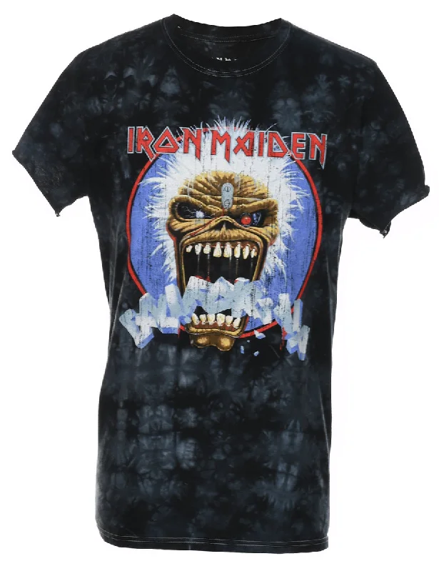 Tie Dye Design Iron Maiden Band T-shirt - M